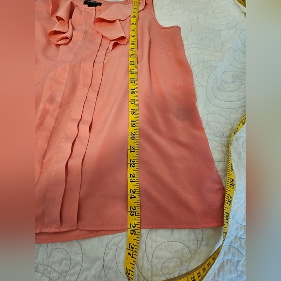 Liz Claiborne Career Peach Sleeveless Blouse Women's Size Large - Picture 2 of 9
